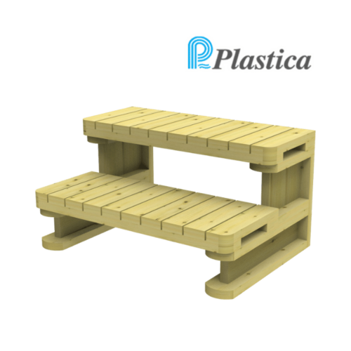 Wooden Spa Step 30" | A6 Hot Tubs