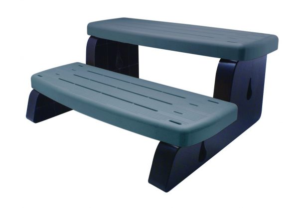Spa Side Step Deluxe - Coastal Grey | A6 Hot Tubs
