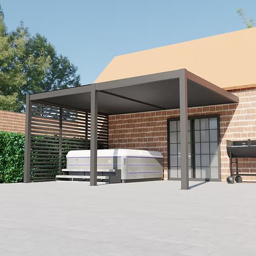 3.8m x 5m - emanso Wall-Mounted Luxury Pergola