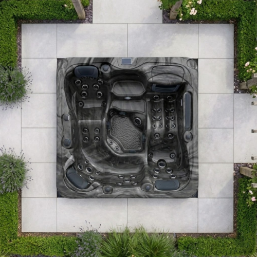 952-DL 5 Person Hot Tub (32 Amp, 54 Jets) - Odyssey Grey