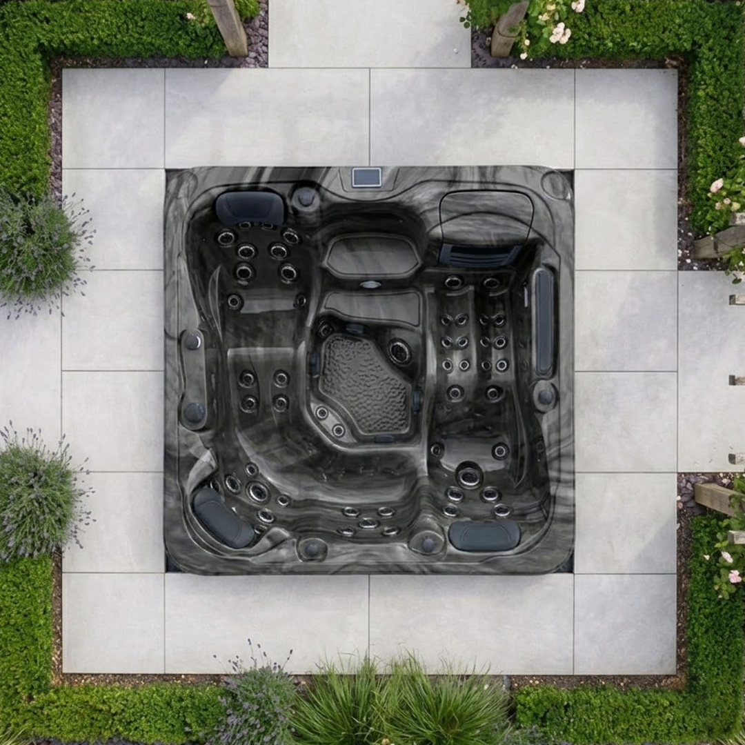 952-DL 5 Person Hot Tub (32 Amp, 54 Jets) - Odyssey Grey