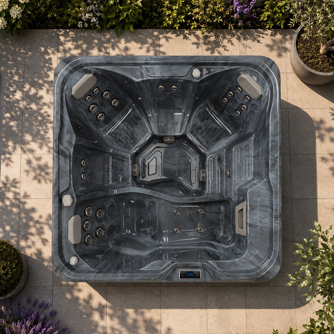 Equinox Nova 360 5 Seater Hot Tub - Storm Cloud Grey